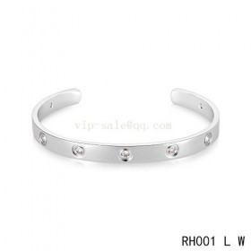 Cartier Love Open Bracelet in white gold with diamonds