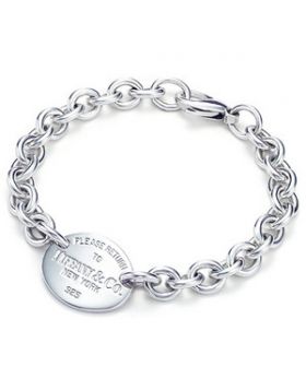 Return To Tiffany Thick Chain Oval Tag Bracelet Sterling Silver New Arrival America Women Men