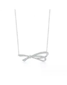 Tiffany Bow Necklace Chic Diamonds Pendant Girls Gifts D.C. Top Seller 35235647