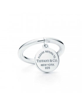 Wholesale Return To Tiffany Round Tag Pendant Sterling Silver Ring Fashion Design GRP08669