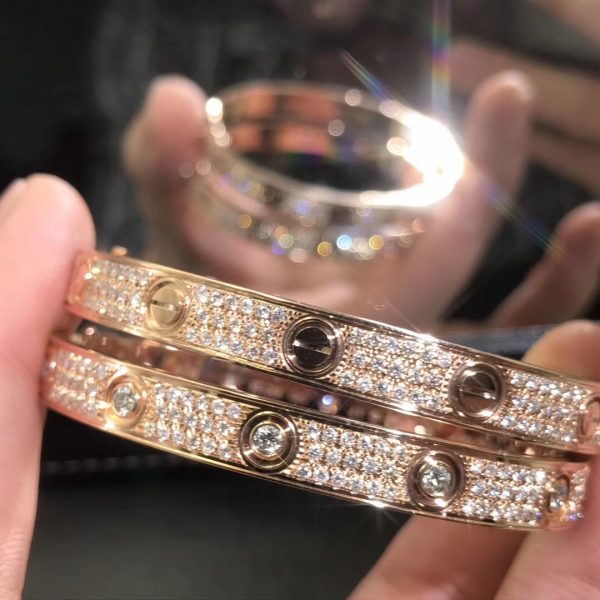 Cartier Love Bracelet, paved diamonds