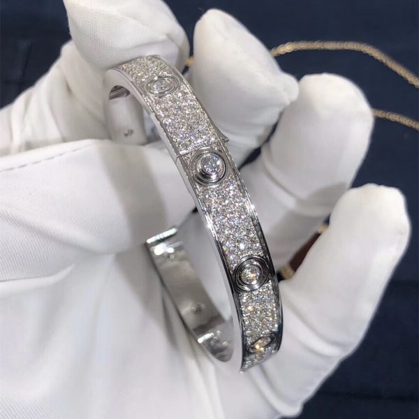 Cartier Love Bracelet, full paved diamonds