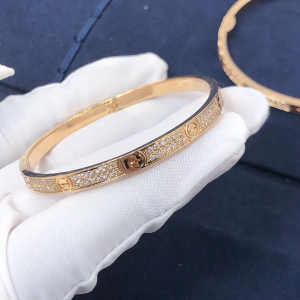 Cartier Love bracelet, small model, paved diamonds