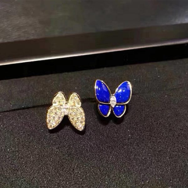 Pure 18k gold Van Cleef & Arpels Two Butterfly earrings