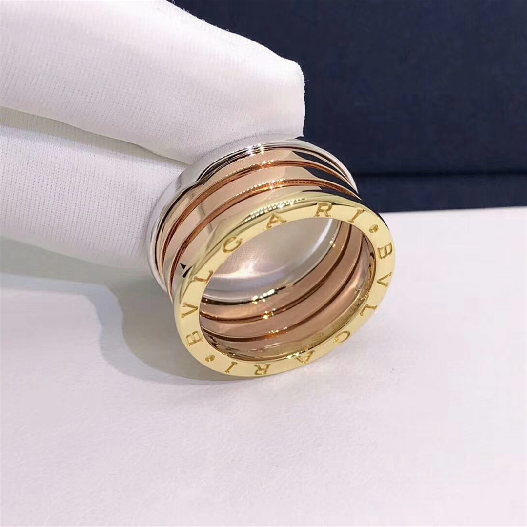 waar dan ook Aanzienlijk geur Real 18k gold Bvlgari B.zero1 four-band ring in 18 kt rose, white and  yellow gold. – International Brand Replica Jewelry for Sale, Make in Real  18k Gold and Diamonds, the Same As