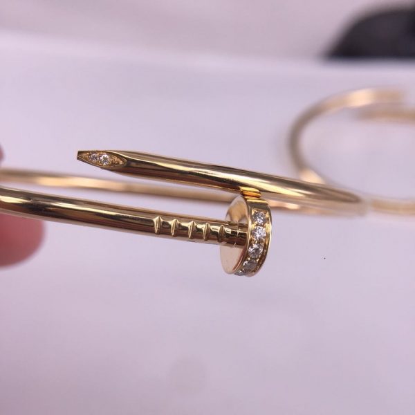 Cartier Juste Un Clou Bracelet, Yellow Gold, Small Model, set with 20 brilliant-cut diamonds totaling 0.18 carats