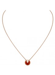 amulette de cartier necklace pink gold carnelian diamond pendant replica