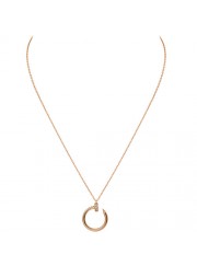 cartier juste un clou necklace 18k pink gold paved with diamonds nail pendant replica