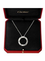 cartier love necklace white gold screw design with pendant replica