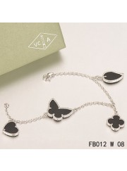 Van Cleef & Arpels Lucky Alhambra White Gold Bracelet with 4 Black Onyx Motifs