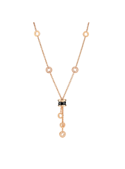 Bvlgari B.ZERO1 necklace pink gold black ceramic pendant CL856127 replica
