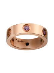 cartier love ring pink Gold sapphires garnets amethyst replica