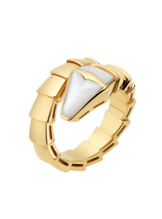 Bvlgari Serpenti ring yellow gold ring with mother of pearl AN855765 replica