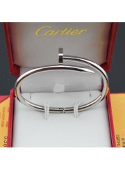 cartier juste un clou plated real 18k white gold bracelet B6037617 replica