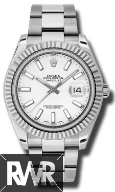 Rolex Datejust II 41mm Steel and Gold White Gold 116334 Fake