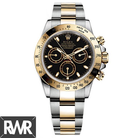 Rolex Daytona Black Index Dial Oyster Bracelet Mens Watch Fake
