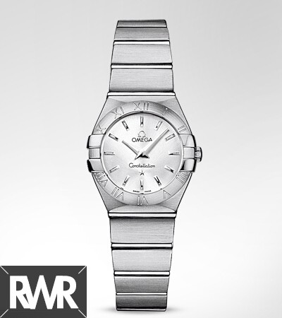 fake Omega Constellation Brushed Quartz Watch 123.10.24.60.02.001