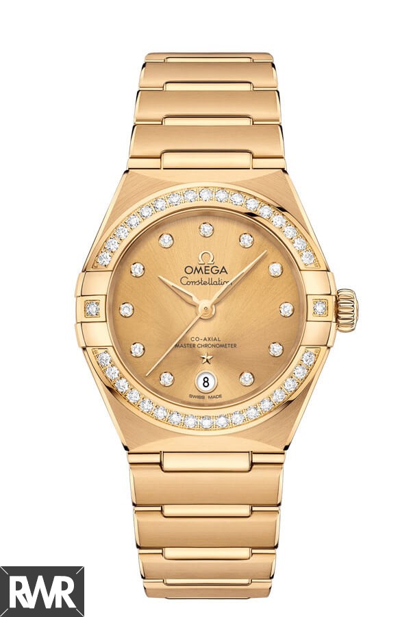 Replica OMEGA Constellation Yellow gold Anti-magnetic Watch 131.55.29.20.58.001