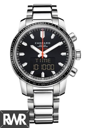 Chopard Grand Prix Black Dial Digital-Analog Chronograph Men's imitation Watch 158518-3001