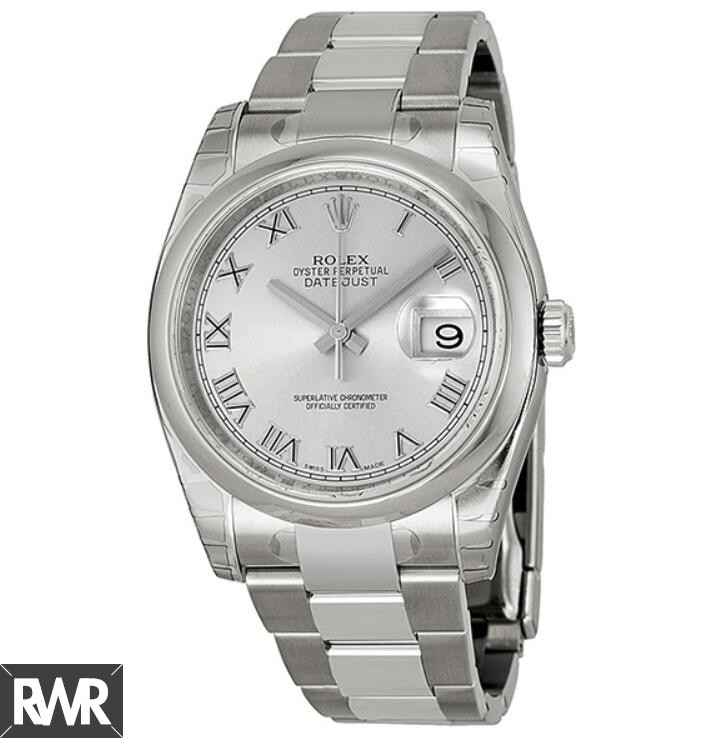 Replica Rolex Datejust 36 Rhodium Dial Stainless Steel Oyster 116200RRO