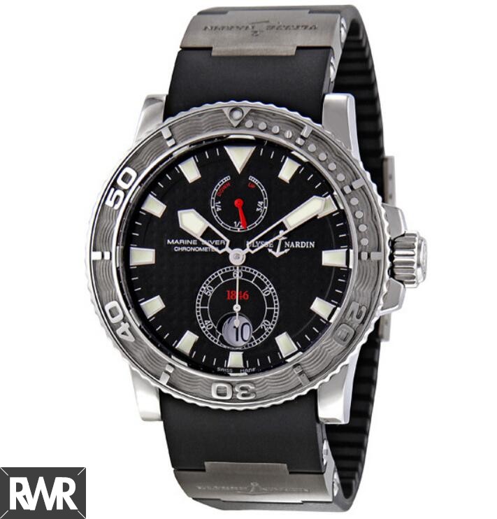 Ulysse Nardin Maxi Marine Diver Black Dial Automatic Men's Replica Watch 263-33-3/92