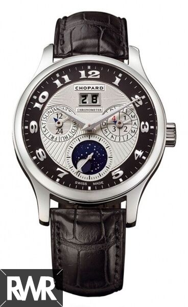 Chopard L.U.C Lunar One Silver and Black Dial Automatic Men's imitation Watch 161894-9001