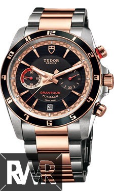 Replica Tudor Grantour Chrono Fly-Back Stainless Steel and Pink Gold 20551N-95731