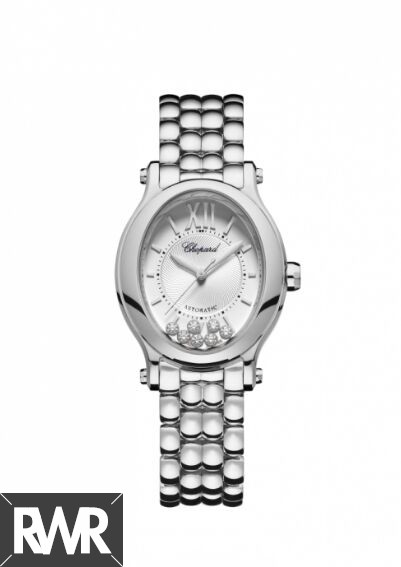 Replica Chopard Happy Sport Oval Stainless Steel And Diamonds