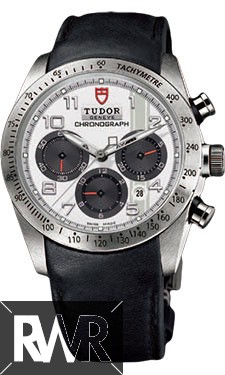 Replica Tudor Fastrider Chronograph Black Leather White Arabic 42000