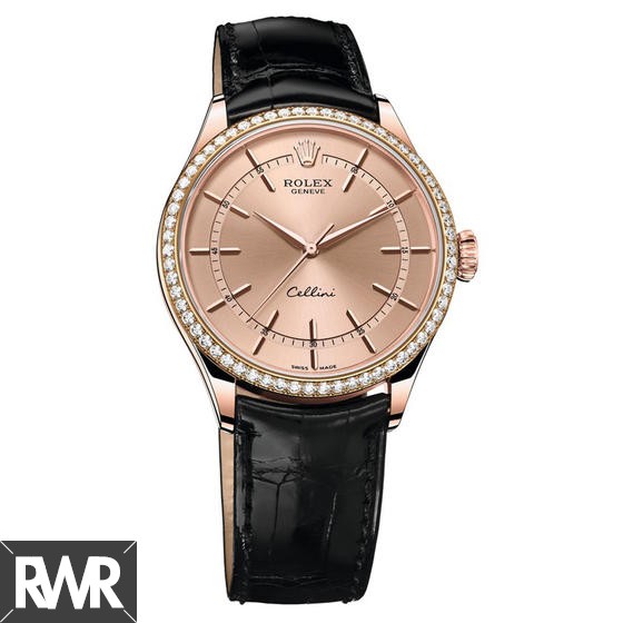 Replica Rolex Cellini Time 18ct Everose Gold Pink Dial 50705RBR
