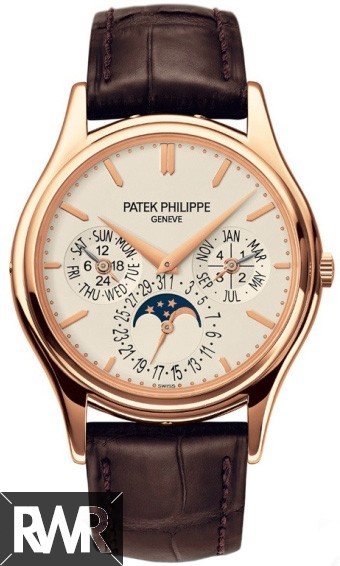 AAA grade Patek Philippe Grand Complications Silver Dial 18kt Rose Gold 5140R-011 Replica