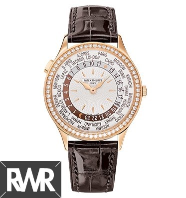 Best Patek Philippe World Time 7130 Rose Gold / Ivory 7130R-011 Replica Watch sale