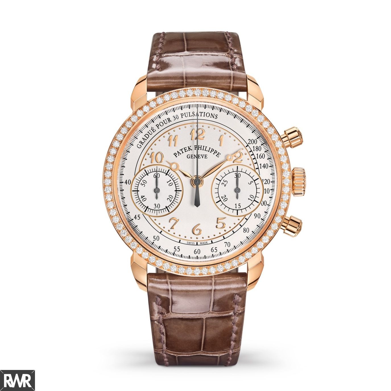 Best Patek Philippe Chronograph Rose Gold/Silver 7150/250R-001 Replica Watch sale