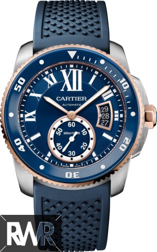 fake Calibre de Cartier Diver blue watch W2CA0009