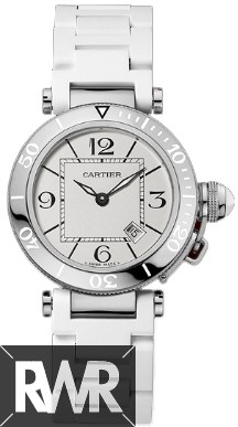Replica Cartier Pasha Seatimer 33MM Stainless Steel Watch W3140002