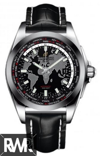 Breitling Galactic Unitime Stainless Steel Watch fake