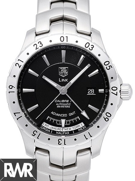 Fake Tag Heuer Link Calibre 7 GMT Automatic Watch WJ2010.BA0591