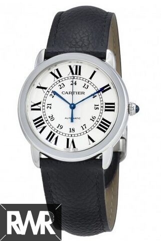 Best Cartier Ronde Solo Silver Opaline Dial Automatic Ladies WSRN0021 Replica Watch sale