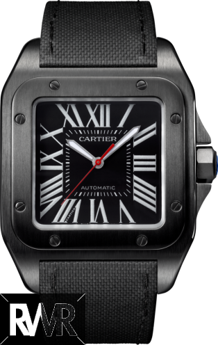 fake Santos 100 Carbon watch WSSA0006