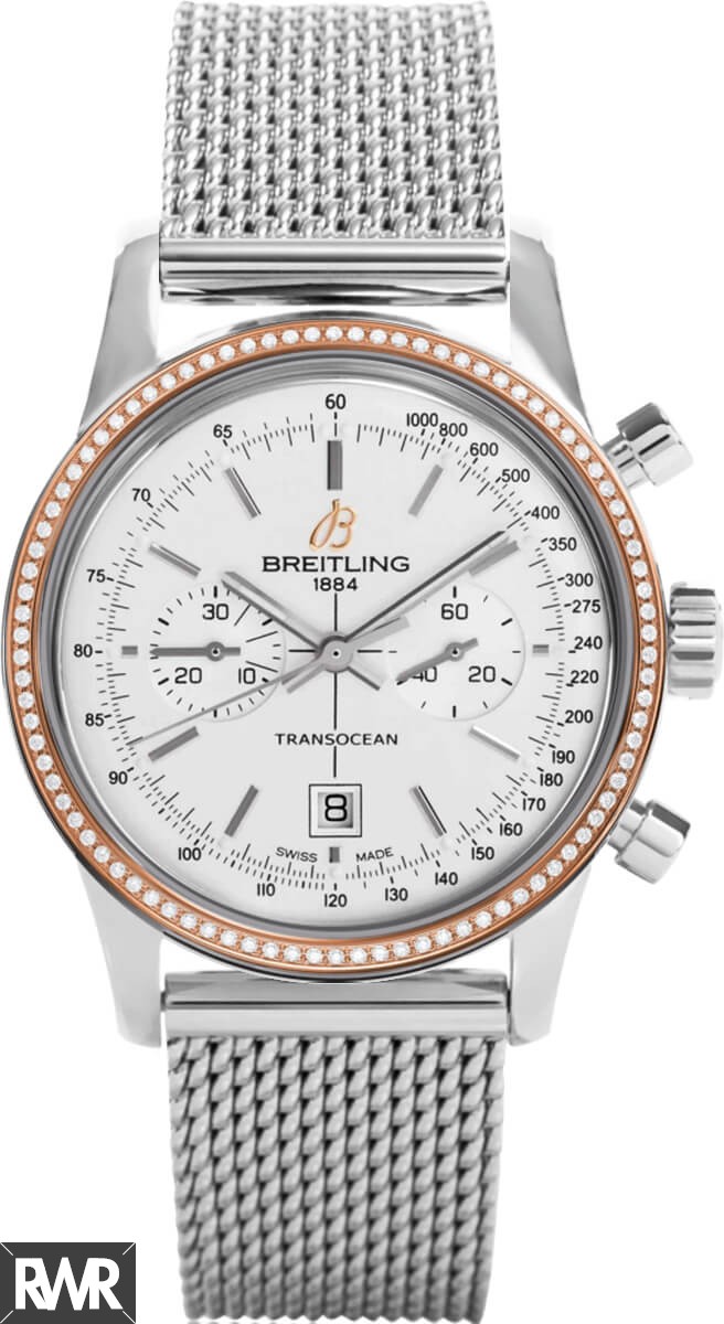 Breitling Transocean Chronograph 38 U4131053/G757/171A Rose Gold clone Watch