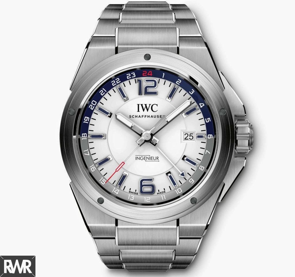 Replica IWC Ingenieur Dual Time Watch White Dial IW324404
