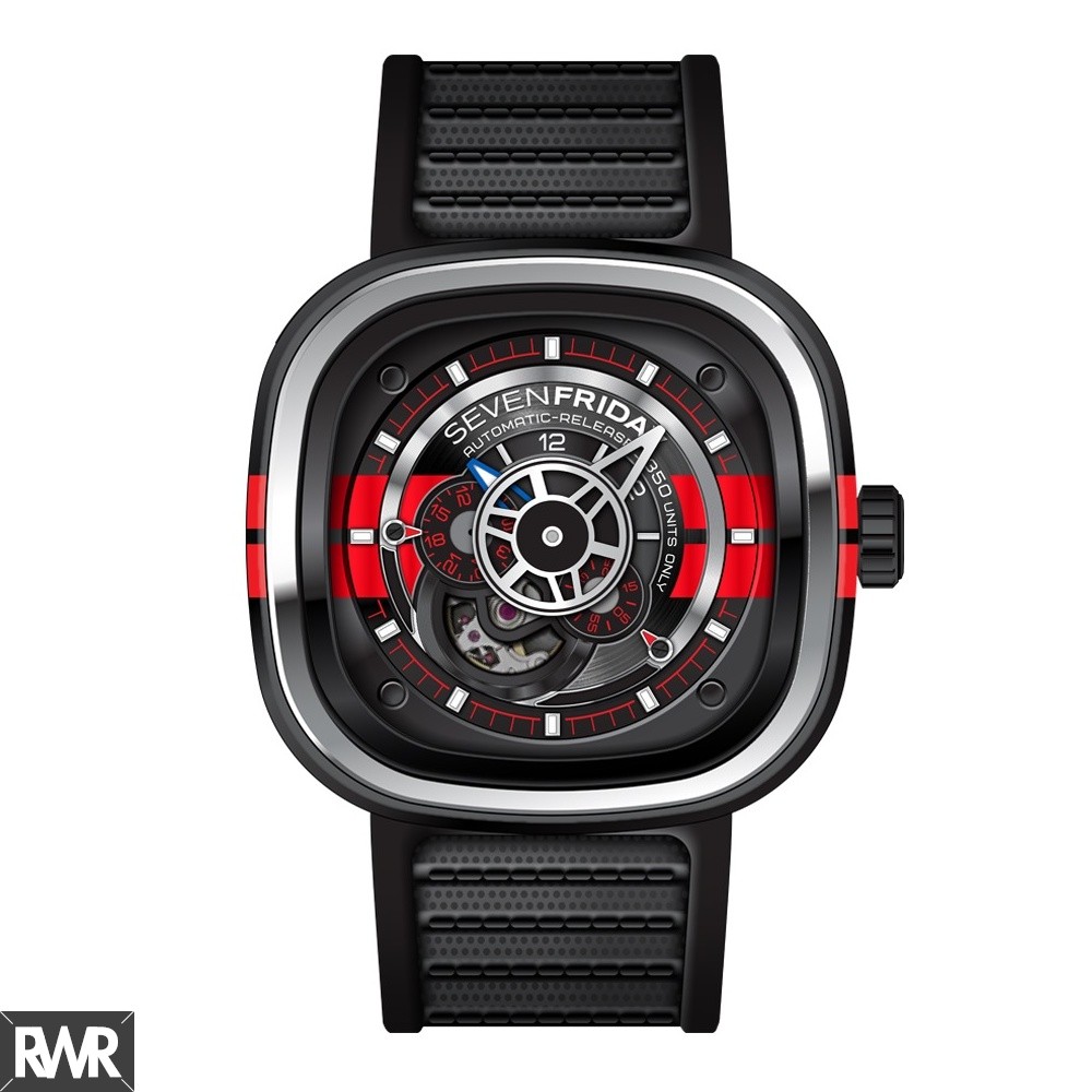 Replica SevenFriday P3-Bb Stainless Steel / PVD / Red