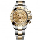 Rolex Daytona Champagne Chronograph Steel And Yellow Gold Mens Watch Fake