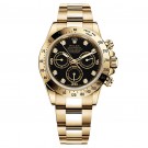 Rolex Cosmograph Daytona Black Diamonds Dial 18kt Yellow Gold Mens Watch  Fake