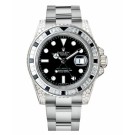 Replica Rolex GMT Master II White Gold Black Dial watch 116759 SANR