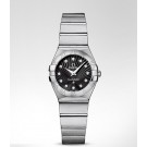 fake Omega Constellation Black Diamond Watch 123.10.24.60.51.001