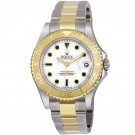 Replica Rolex Yachtmaster White Dial Oyster Bracelet Two Tone 168623WSO