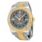 Replica Rolex Datejust II Grey Roman Dial 18kt Yellow Gold Bezel Two Tone Oyster Bracelet 116333GYRO