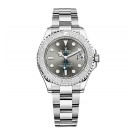 Replica Rolex Yacht-Master Rhodium Dial Steel and Platinum Oyster Midsize 268622RSO