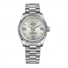 Replica Rolex Datejust 31mm Ladies Watch President White Gold Fluted Bezel Watch